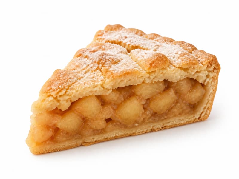 Szarlotka (kawałek) – białko 3g, kalorie 280 kcal, węglowodany i tłuszcz na 100g | zdrowe odżywianie